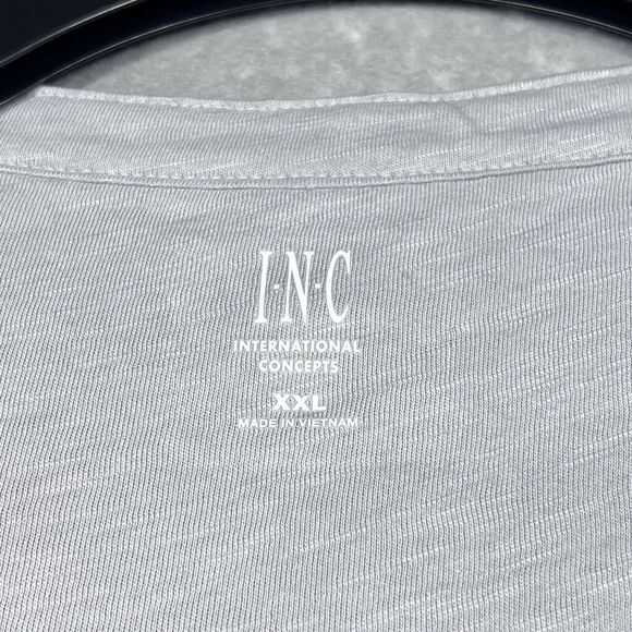 INC INTERNATIONAL CONCEPTS Henley T-Shirt Mens Size XXL Light Gray NWT - Picture 9 of 11